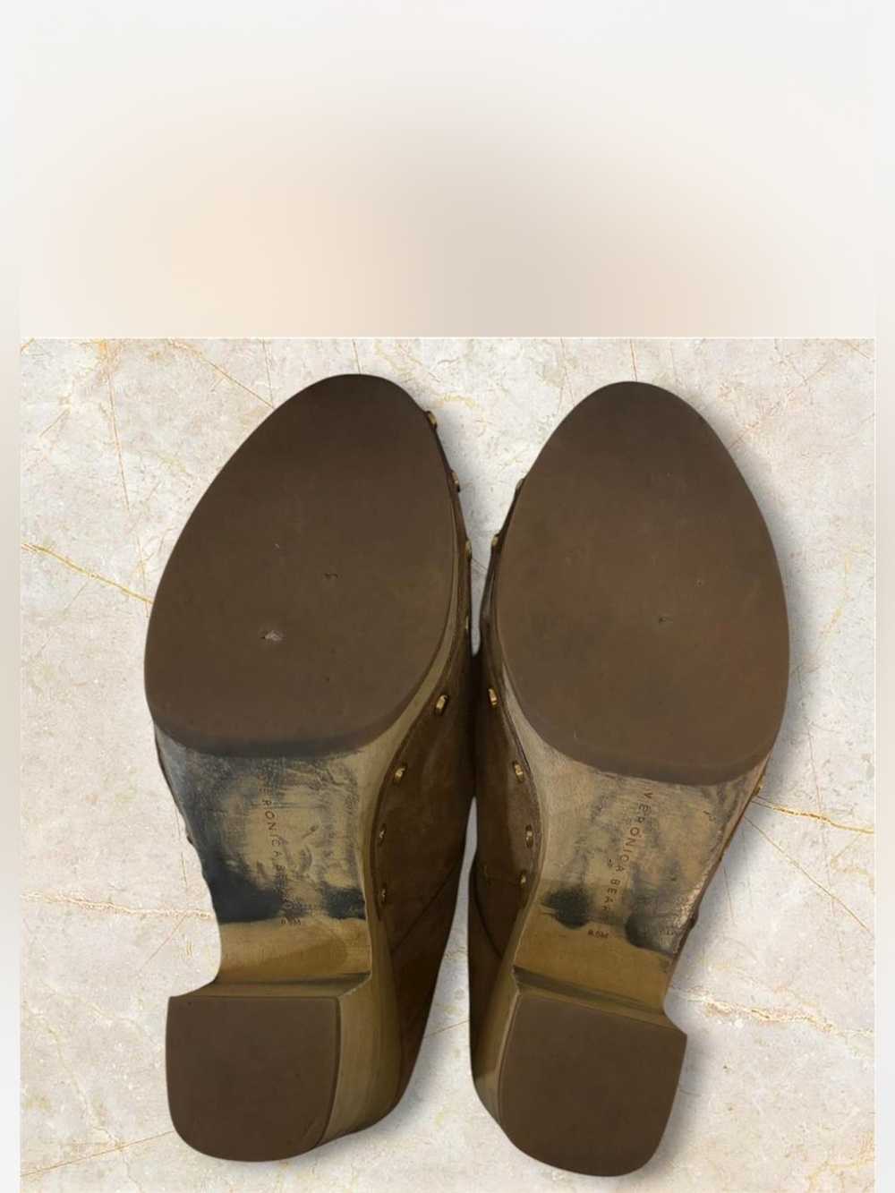 Veronica Beard Dacey Suede Clogs Size 8.5 - Picture 4 of 4